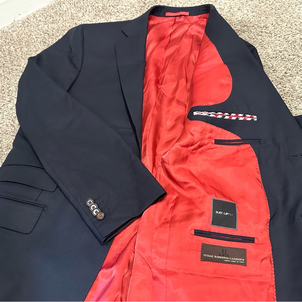 42R Suitsupply Navy Mens Sport Coat Blazer